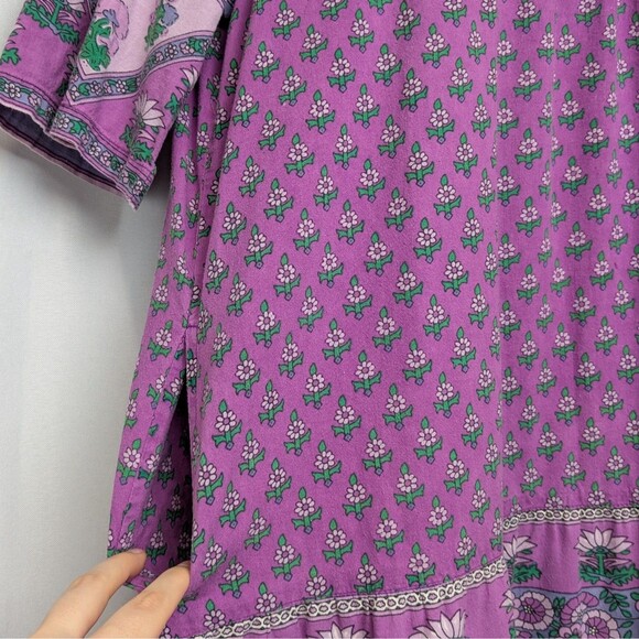 The Vermont Country Store Purple Floral Dress Prairie Cottagecore Women's Medium - Picture 6 of 10